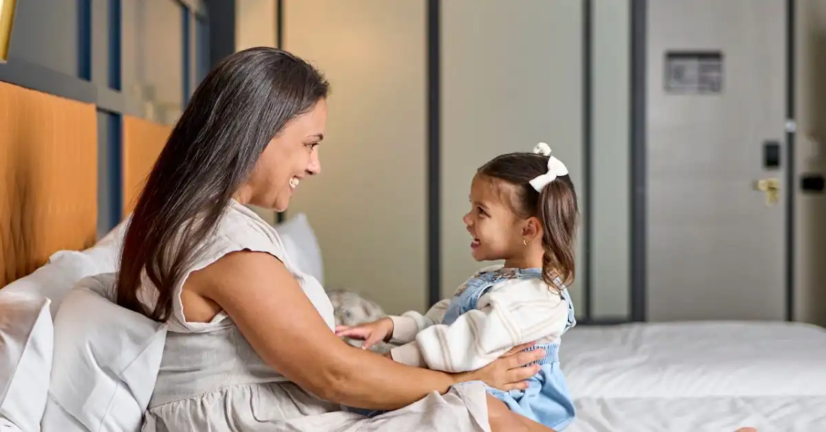 A mother and child at Dorsett Melbourne