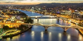 Brisbane river view at night Brisbane river view at night