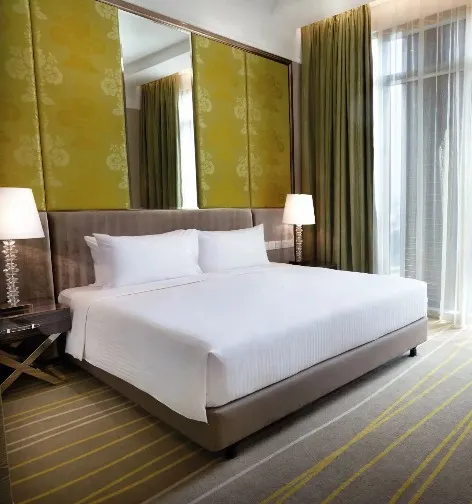 King beds in the Deluxe Room Twin at Dorsett Putrajaya.