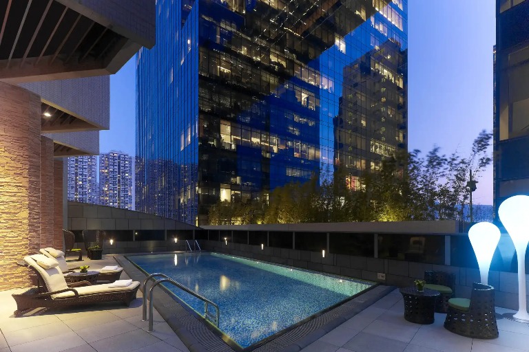 Outdoor pool at Dorsett Kwun Tong