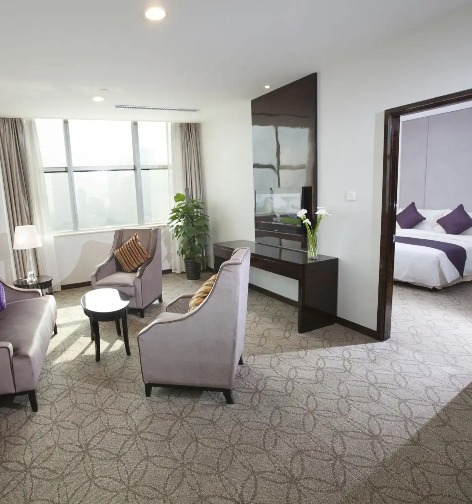 Living room by the bedroom in the Dorsett Club Deluxe Suite.