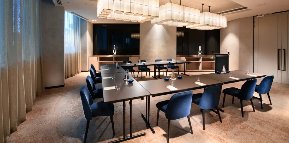 U-shape Meeting Room Two at Dorsett Melbourne.