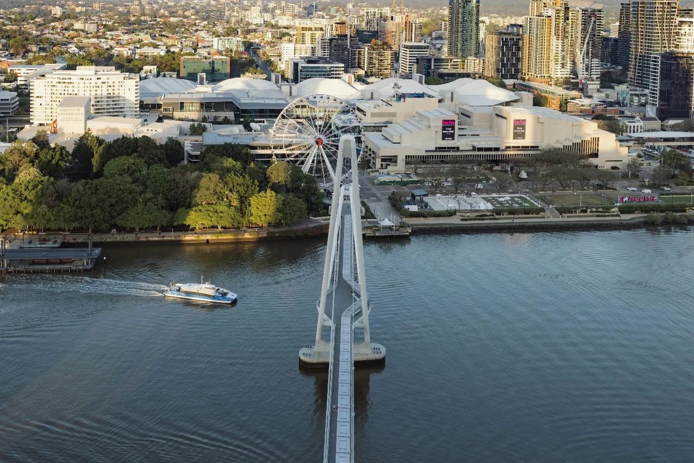 The Neville Bonner Bridge in South Brisbane, Australia.
