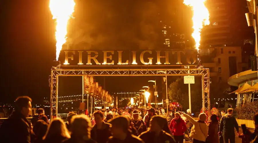 The crowd at Melbourne’s Fireflight Festival.
